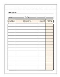 Talon.Camarero 8* Dupl.Auto 50 hojas