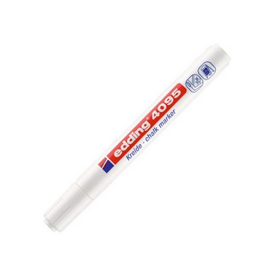 Edding 4095 Marcador De Tiza Juego De 5 Und - Blanco - Rotuladores De Tiza