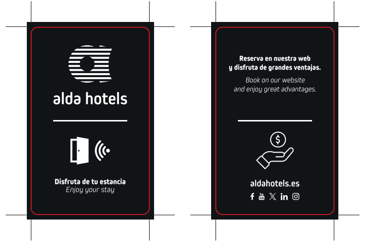 Tarjeta Llave Negra Alda Hotels (Pack 200 U.) Omnitec