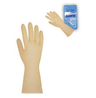Par Guantes Látex Satinados Natural
